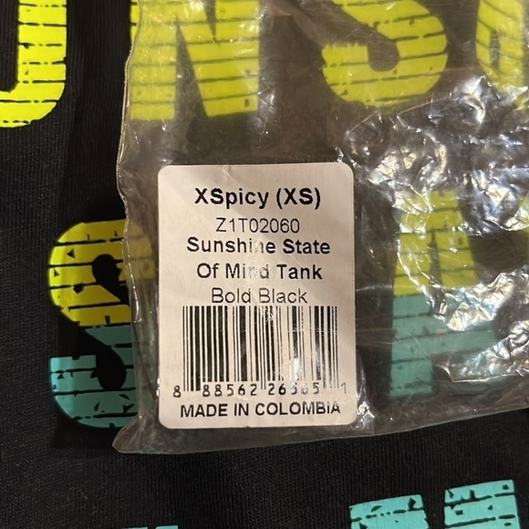 Zumba Black Tank Top Sunshine State Of Mind in XS- XSpicy - Picture 10 of 10